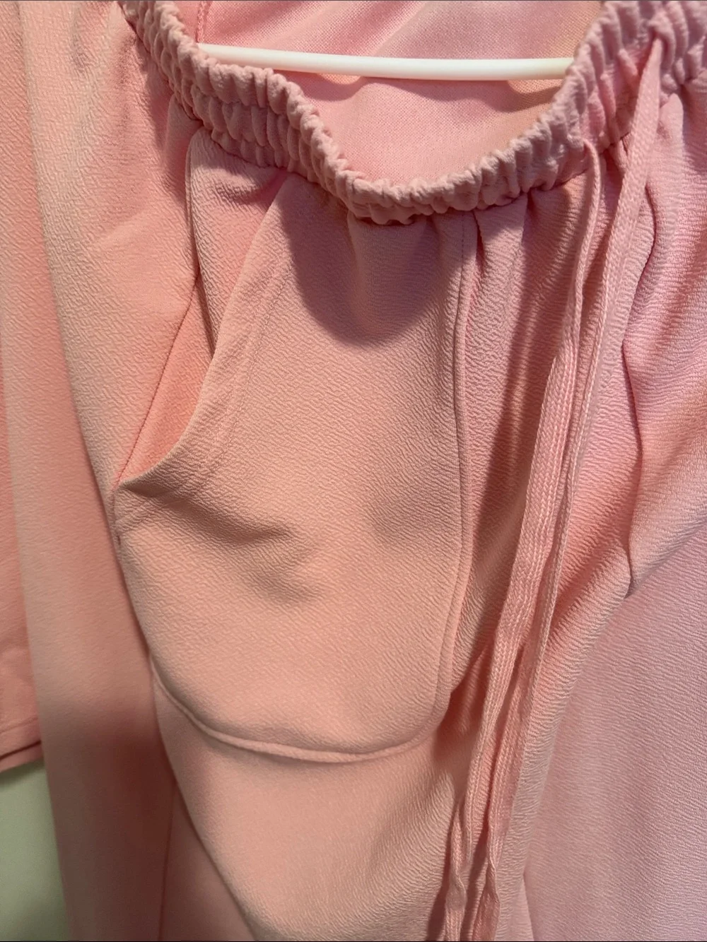 NWOT Soft Pink Two-Piece Loungewear Set - Top & Drawstring Pants